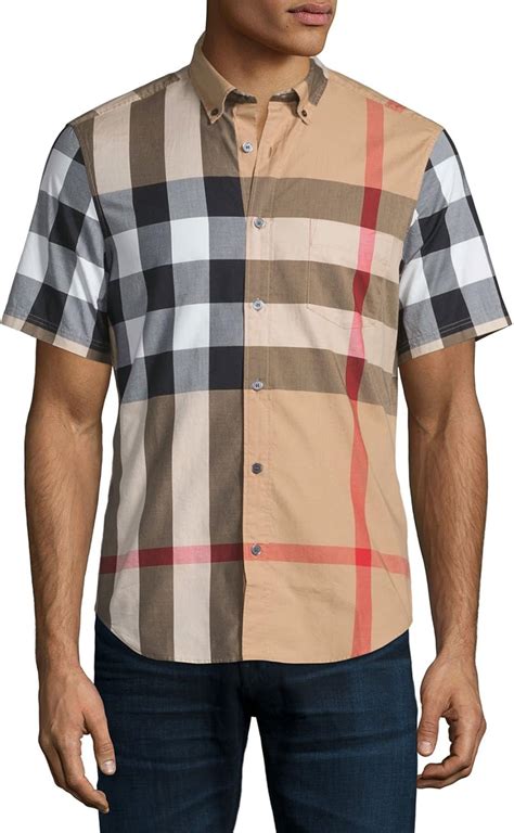 burberry men's button down shirt